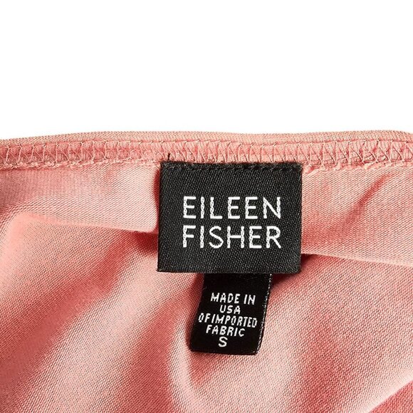 Eileen Fisher Womens V-Neck Wrap Top, Cotton, Pink, Tie Side, Size Small - Picture 3 of 8